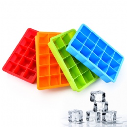 kitchen gadgets Non-Stick Dishwasher Safe 15 Cavities Ice Cube Trays Molds Silicone Ice Tray for Whiskey