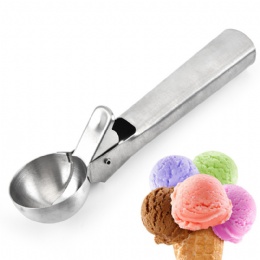 kitchen gadgets Large Multifunctional spoon Ice Cream Tools With Trigger Stainless Steel Ice Cream Scoop