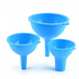 Kitchen Funnel Set 3 Pack Nested Funnels with Handle Food Grade Plastic Funnels