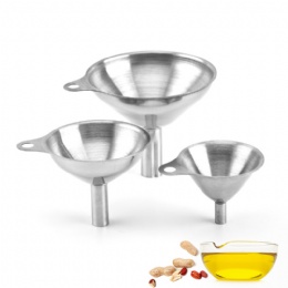 kitchen gadgets Stainless Steel Funnels 3pcs Durable and Dishwash Mini Filling Kitchen Funnel for Transferring Essential Oils Liquid Fluid Dry Ingredients