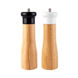 Wooden Salt and Pepper Grinder Set Refillable Pepper Mill Wood Salt and Peppers Shakers Spice Grinder with Brush