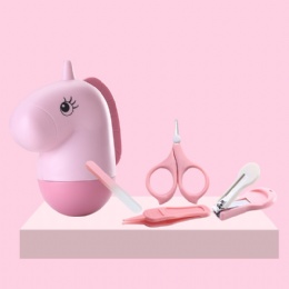 Amazon new Baby Care Set Nail Clipper Manicure Sets Abs Stainless Steel Material Baby Nail Clipper Set Baby Nasal Aspirator