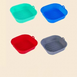 Amazon Reusable Food Safe Air Fryer Silicone Pot square Tray Air Fryer Silicone Liners Non Stick Air Fryer Accessories