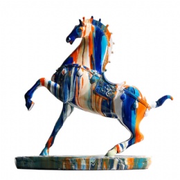 Resin crafts horse ornaments Horse Statue Home Decoration Resin Crafts Accessories Animal Table Ornaments Color Horse Sculpture Success Gifts