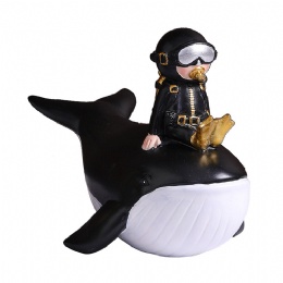 Wholesale Home Decorative Sculpture Ocean Diver Table Resin Ornament For Kids gifts