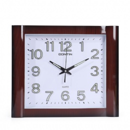 Factory Cheap Simple Square Style Plastic Frame Digital Promotional silent Wall Clocks