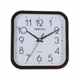 High Quality Plastic Luxurious Wooden Square Wall Clock Luxus For Home Decoration