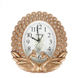Large Metal Style Peacock Wall Clocks for Living Room Home Decoration Wall Watches