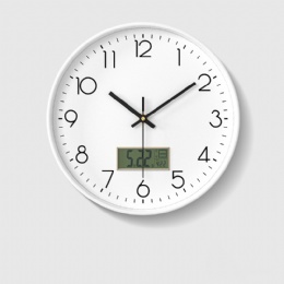 OEM custom extra big wall clock home decor white silent large digital wall clock with day and date
