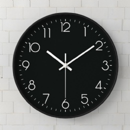 14inch large wall clocks black modern oversized silent quartz clock for living room