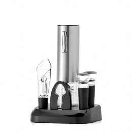 Electric Wine Opener Set Gifts Rechargeable Wine Bottle Opener Automatic Wine Corkscrew with Foil Cutter Wine Pourer Vacuum Preservation Stoppers