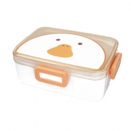 Amazon hot sale 600ml cheap Cartoon student lunch box cute mini lunch box portable bento lunch box containers with dividers