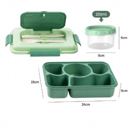 Microwave Freezer Safe Disposable Lunch Box Leakproof 4 compartment Reusable Meal Prep Take Out Food container
