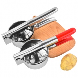 Stainless Steel Multi-functional Tools Manual Juicer Squeezer Press 3 Interchangeable Fineness Discs Potato masher