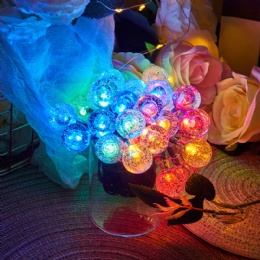 Solar light string bubble ball festival light string outdoor courtyard waterproof colored light string for Christmas decoration
