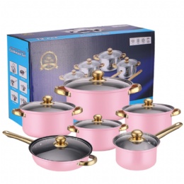 Wholesale 12 Pieces Cookware Sets Stainless Steel Stock Soup Pots Casseroles Cooking Pot Cookware Sets