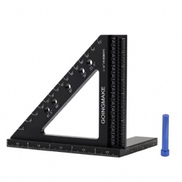 4 in 1 Carpenter Square 4 x 5 Inch Precision Hole Position Scribing Ruler 3D Woodworking Square Multi Angle Measuring Ruler