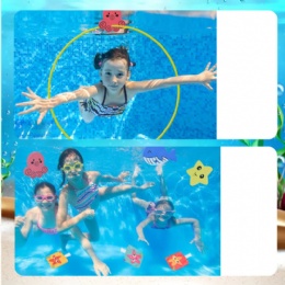 Source Factory Portable Plastic Diving Rings for Swimming Pools Children's Underwater Games Breath Holding Training Teaching