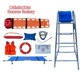 Swimming Pool Lifeguard Chair Oxygen Bag Lifeguard Stretcher First Aid Kit Life Buoy High Risk Certificate Supporting Equipment