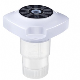 Solar Powered Automatic Drug Dispenser Floating Water Medicine Box with Electronic Thermometer Luminous Pill Float Cup