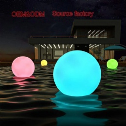 Source Factory Inflatable LED Luminous Ball RGB Color Changing Floating Pool Light Decorative Light Water Float Light