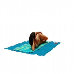 Source Factory Double Layered Folding Beach Mat Magical Sand Leakage Beach Mat Outdoor Oversized Beach Mat