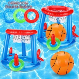 Source Factory Inflatable Basketball Hoops on Water Swimming Pool Game Shooting Toys Outdoor Water Play Toys